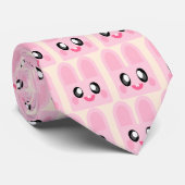 かわいいピンクバニーハッピーウサギ ネクタイ (ロール)
