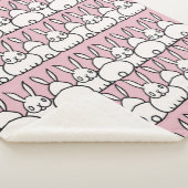 かわいいピンクバニーブランケット – フリース – シェルパ シェルパブランケット (3/4)