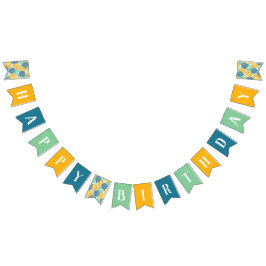 かわいいピンクバルーンハッピーバースデーバナー バンティングフラッグ