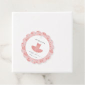 かわいいピンクバレリナツチュベビーガールベイビーシャワー フェイバータグ (インサイチュ)