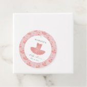 かわいいピンクバレリナツチュベビーガールベイビーシャワー フェイバータグ (インサイチュ)