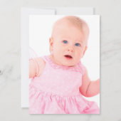 かわいいピンクバレリーナ誕生日追加フォト招待状 招待状 (裏面)