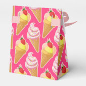 かわいいピンクパターンとストロベリーアイスクリーム フェイバーボックス (裏面サイド)