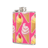 かわいいピンクパターンとストロベリーアイスクリーム フラスク (左)