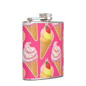 かわいいピンクパターンとストロベリーアイスクリーム フラスク (右)