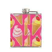 かわいいピンクパターンとストロベリーアイスクリーム フラスク (裏面)