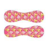 かわいいピンクパターンとストロベリーアイスクリーム 野球ボール (パネル)