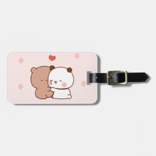 かわいいピンクパンダベアーラブ ラゲッジタグ