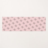 かわいいピンクパーソナライズされたのビジネスロゴ ヨガマット (正面(横))