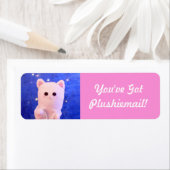 かわいいピンクパーソナライズされたの写真メモダンール ラベル (インサイチュ)