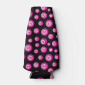 かわいいピンクビンゴボールパターン ボトルクーラー (正面)