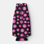 かわいいピンクビンゴボールパターン ボトルクーラー (裏面)