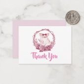 かわいいピンクピグサンキューカード ノートカード (正面/裏面インサイチュ)