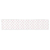 かわいいピンクピッグ納屋周囲の庭誕生日キッズ ショートテーブルランナー (横)