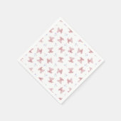 かわいいピンクピッグ納屋周囲の庭誕生日キッズ スタンダードカクテルナプキン (角)