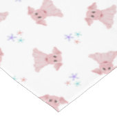 かわいいピンクピッグ納屋周囲の庭誕生日キッズ テーブルクロス (アングル)