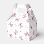 かわいいピンクピッグ納屋周囲の庭誕生日キッズ フェイバーボックス (裏面サイド)