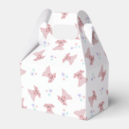 かわいいピンクピッグ納屋周囲の庭誕生日キッズ フェイバーボックス