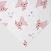 かわいいピンクピッグ納屋周囲の庭誕生日キッズ 薄葉紙 (詳細)