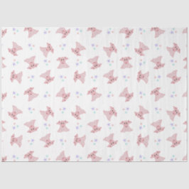 かわいいピンクピッグ納屋周囲の庭誕生日キッズ 薄葉紙