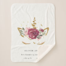 かわいいピンクフェイク金ゴールドフローラユニコーン誕生Stat