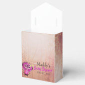 かわいいピンクフクロウありがとう赤ちゃんシャワー フェイバーボックス (オープン)