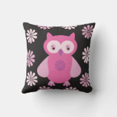 かわいいピンクフクロウ クッション (裏面)