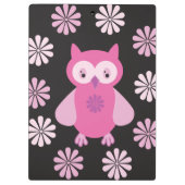 かわいいピンクフクロウ クリップボード (裏面)