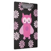 かわいいピンクフクロウ クリップボード (右)