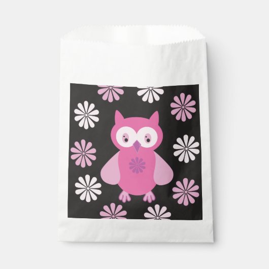 かわいいピンクフクロウ フェイバーバッグ (正面)