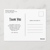 かわいいピンクフラミンゴイラストレーションありがとう ポストカード (裏面)