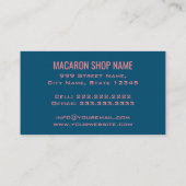 かわいいピンクフランスのマカロン |自家製マカロン 名刺 (裏面)