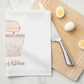 かわいいピンクフローラケーキミキサーベーカリーシェフ キッチンタオル (四つ折り)
