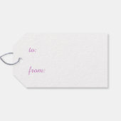 かわいいピンクフローラハッピーバースデーギフトラベル ギフトタグ (裏面横)