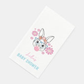 かわいいピンクフローラバニーガールベビーショーパーソナライズされた (コーナー)