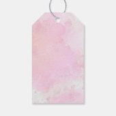 かわいいピンクフローラバニーガール1st誕生日ありがとう ギフトタグ (裏面)