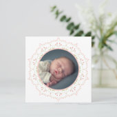 かわいいピンクフローラミニマル書道リース (スタンド正面)