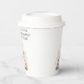 かわいいピンクフローラ幽霊とカボチャのハロウィーン 紙コップ (左)