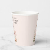 かわいいピンクフローラ幽霊とカボチャのハロウィーン 紙コップ (右)