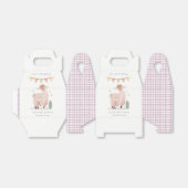 かわいいピンクプラシドサボホラマ任意の年齢誕生日 フェイバーボックス (折り畳みなし)