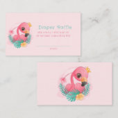 かわいいピンクプリンセスフラミンゴガールおむつラッフル 名刺 (正面/裏面)