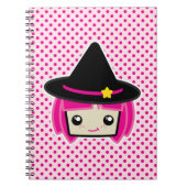かわいいピンクヘアウィッチノートブック ノートブック (正面)