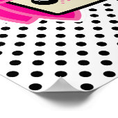 かわいいピンクヘアウィッチポスタープリント ポスター (角)