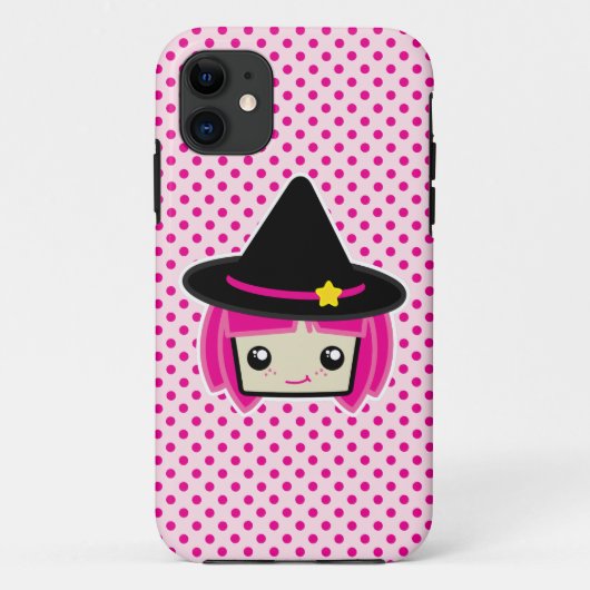 かわいいピンクヘアウィッチiPhoneケース Case-Mate iPhoneケース (裏面)