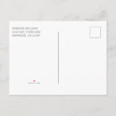 かわいいピンクベビーキャリッジガールズベビーシャワー インビテーションポストカード (裏面)