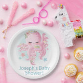 かわいいピンクベビータコナプキン ペーパープレート (パーティー)