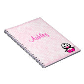 かわいいピンクペンギン ノートブック (右側)