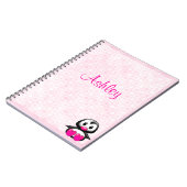 かわいいピンクペンギン ノートブック (左側)