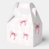 かわいいピンクボウコケット1歳の誕生日 フェイバーボックス (裏面)