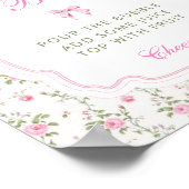 かわいいピンクボウラブシャックベビーシャワーママモサバー ポスター (角)